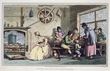 Innenansicht einer Küche in Newcastle, veröffentlicht 1800